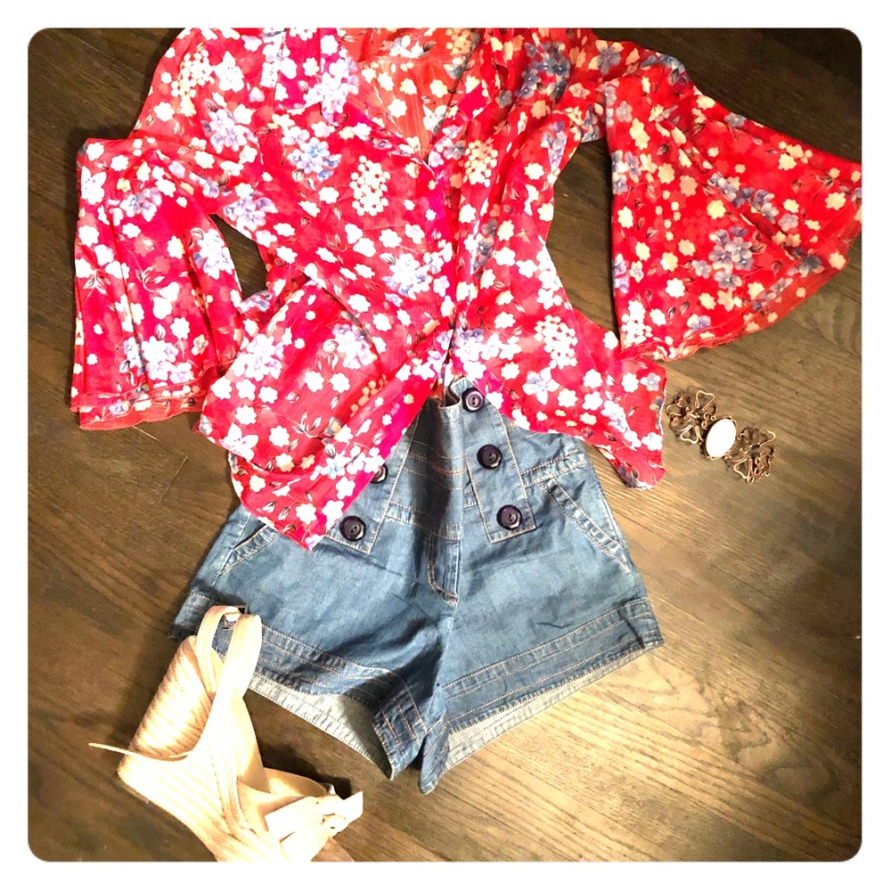 Lucy Paris Georgette Floral Print Blouse